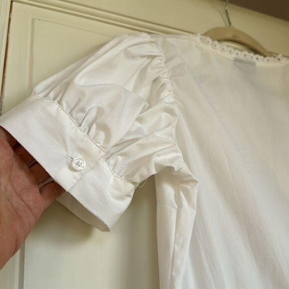 NEW With Tag Pretty Tiered Cotton Dress With Puff Sleeve By Who What Wear - Picture 9 of 9